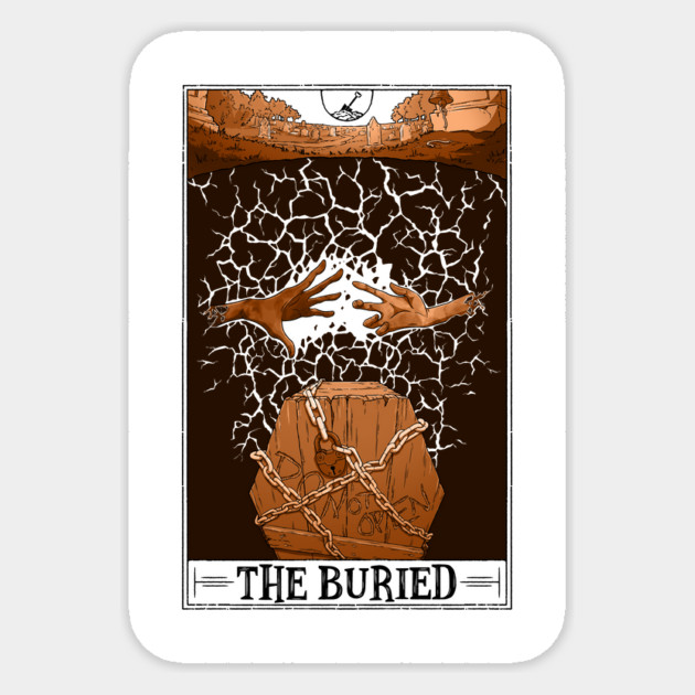 The Buried Tarotesque (light) Sticker by Rusty Quill