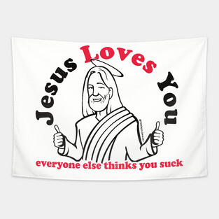 JESUS LOVES YOU Tapestry