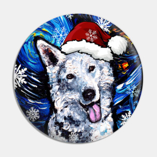 Swiss Shepherd Santa Pin
