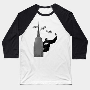 Selfie King Kong Baseball T-Shirt