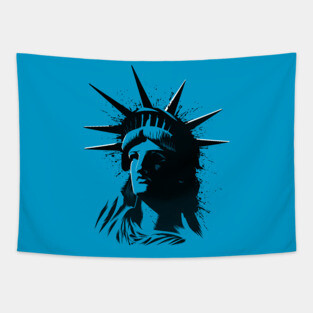 Splatter Statue of Liberty Tapestry