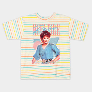 Reba McEntire // Vintage Faded 80s Style Fan Design Kids T-Shirt