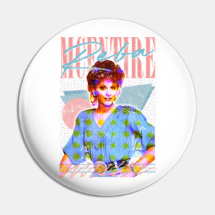 Reba McEntire // Vintage Faded 80s Style Fan Design Pin
