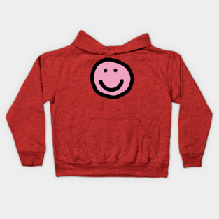 Pink Smiley Face Kids Hoodie