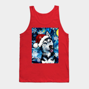 Happy Husky Santa Tank Top