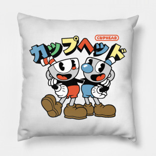 Cuphead and Mugman Pillow