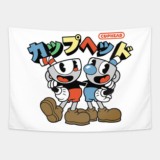 Cuphead and Mugman Tapestry