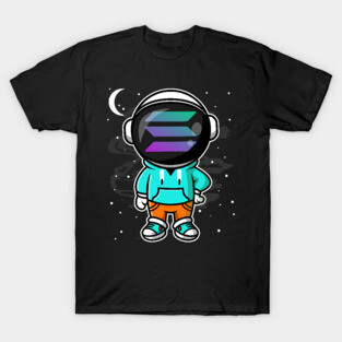 Hiphop Astronaut Solana Coin To The Moon Crypto Token Cryptocurrency Wallet Birthday Gift For Men Women Kids T-Shirt