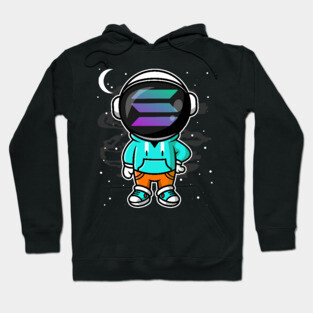 Hiphop Astronaut Solana Coin To The Moon Crypto Token Cryptocurrency Wallet Birthday Gift For Men Women Kids Hoodie