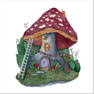 Mushroom House Posters and Art