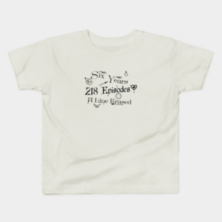 A Line Erased - 6 years, 218 Episodes, Rusty Quill Gaming Kids T-Shirt