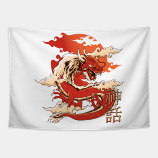 Japanese dragon Tapestry