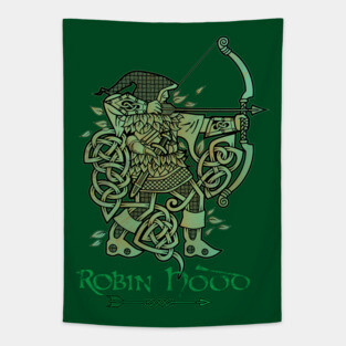 Robin Hood (Green Copper Version) Tapestry