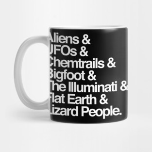 List Of Conspiracy Theories For Conspiracy Theorist Mug
