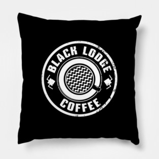 Black Lodge Coffee (Black Print) Pillow