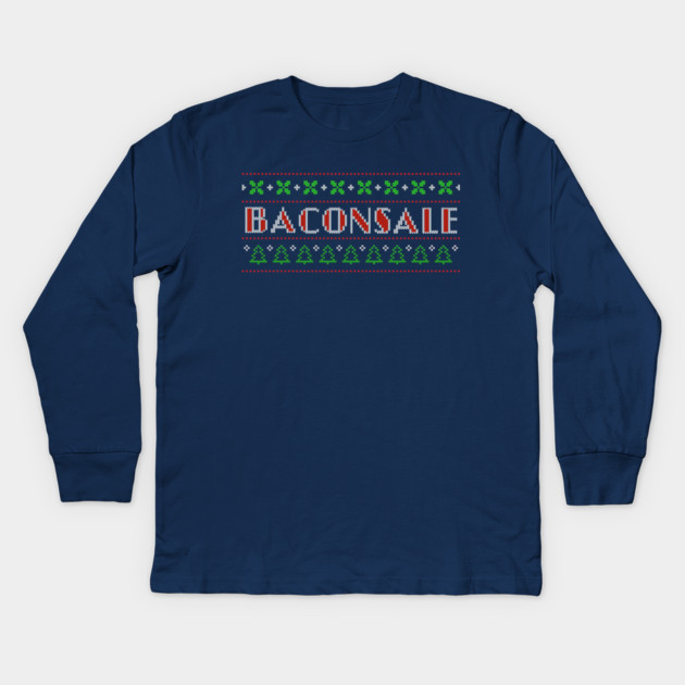 Jingle Baconsale Kids Long Sleeve T-Shirt by baconsale