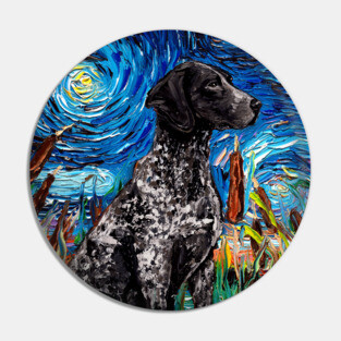 Black German Short Hair Pointer Night Pin
