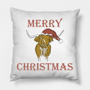 Christmas Cow Pillow