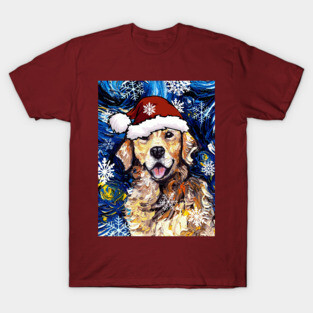 Golden Retriever Santa T-Shirt