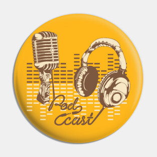 Retro Podcaster Pin