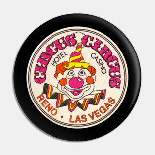 Circus Circus Casino Hotel Vintage Clown Retro Las Vegas Pin