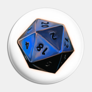 Fantastical Blue  D20 Pin
