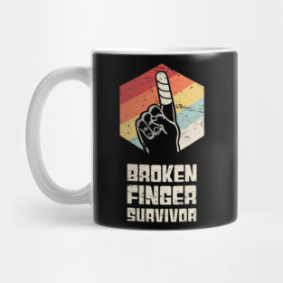 Survivor - Get Well Gift Fractured Broken Finger Mug