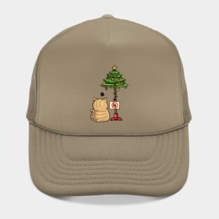 Funny Cat Christmas Tree Hat
