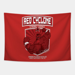 Red Cyclone Tapestry