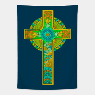 Celtic Style Cross Tapestry