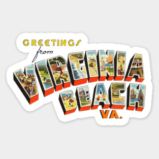 Greetings from Virginia Beach Sticker