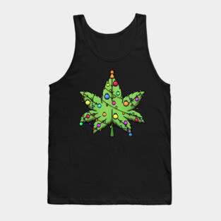 Weed Christmas Tree Tank Top