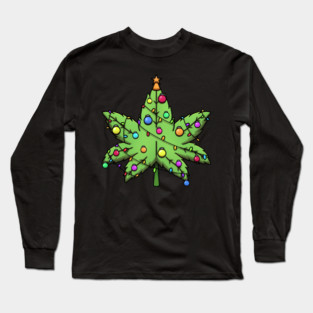 Weed Christmas Tree Long Sleeve T-Shirt