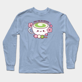 Matcha Tea Kawaii Long Sleeve T-Shirt