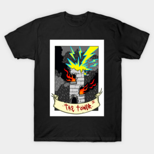 The tower tarot card design T-Shirt