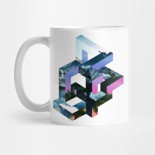 Nature Abstract Geometric Optical Illusion Mug