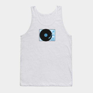 Blue Record Player Tank Top