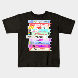 Retro 80s Movies VHS Stack Kids T-Shirt