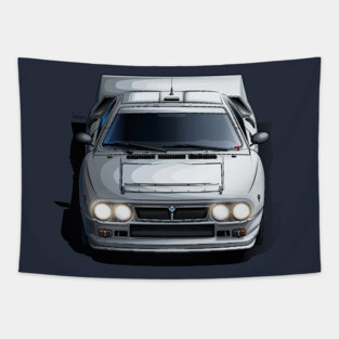 Lancia 037 Monte Carlo Group B - Illustration Tapestry