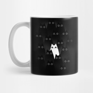 Different Purrfection - Cute White Cat - Kitty Eyes Mug