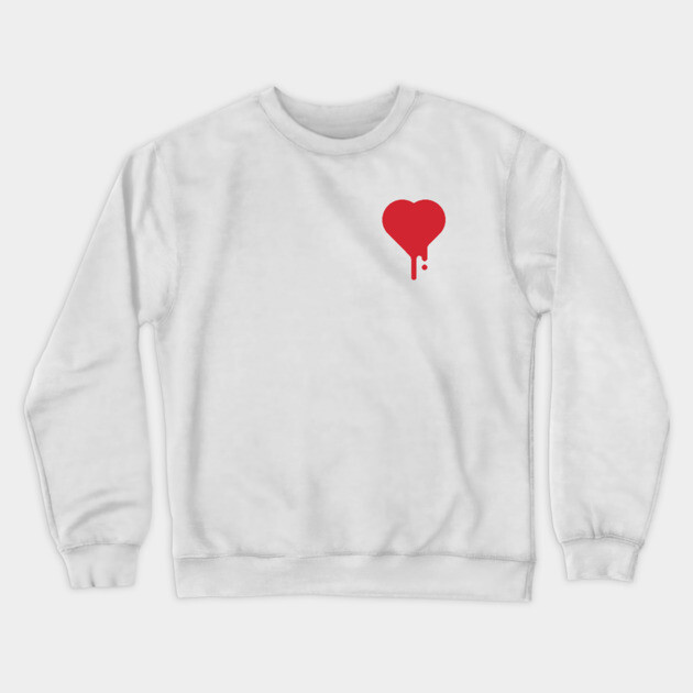 Bleeding Heart Crewneck Sweatshirt by JSNDMPSY