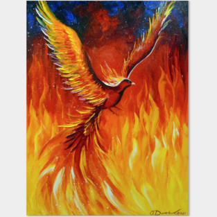 Phoenix bird Posters and Art