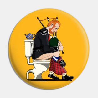 Scottish bagpipe player on the Toilet Pin