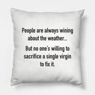 People Are Always Wining About The Weather... Pillow