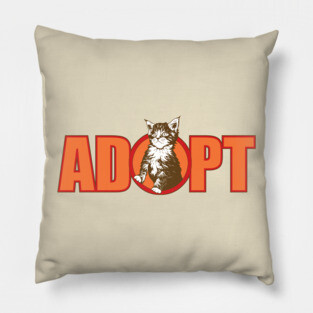 ADOPT Kitten Pillow