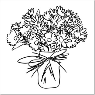 Daisies Drawing Posters and Art