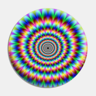 Op Art Trippy Optical Illusion Pin