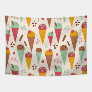 Ice Cream Cones Tapestry