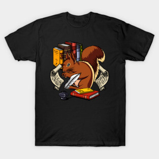 Squirrel Book Nerd T-Shirt