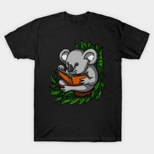 Koala Bear Book Lover T-Shirt